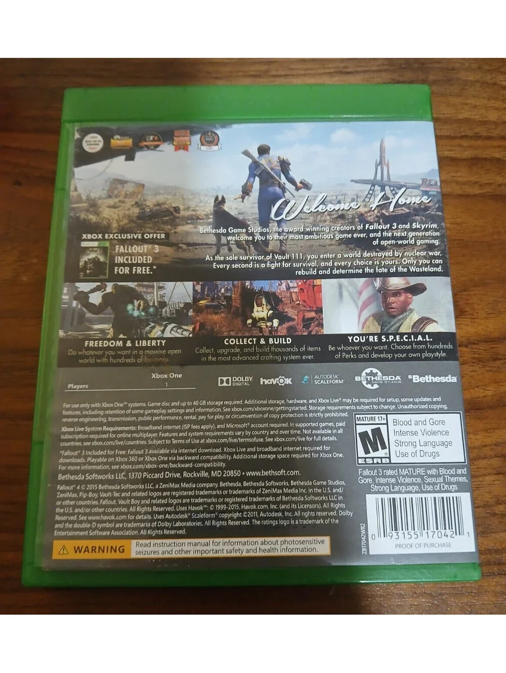 Fallout 4 (Microsoft Xbox One, 2015)